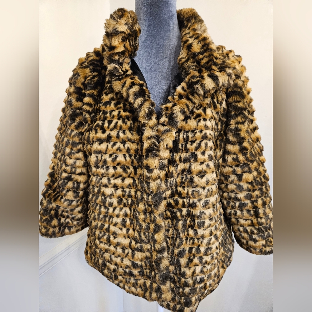 Women's Faux Fur Leopard Print Jacket